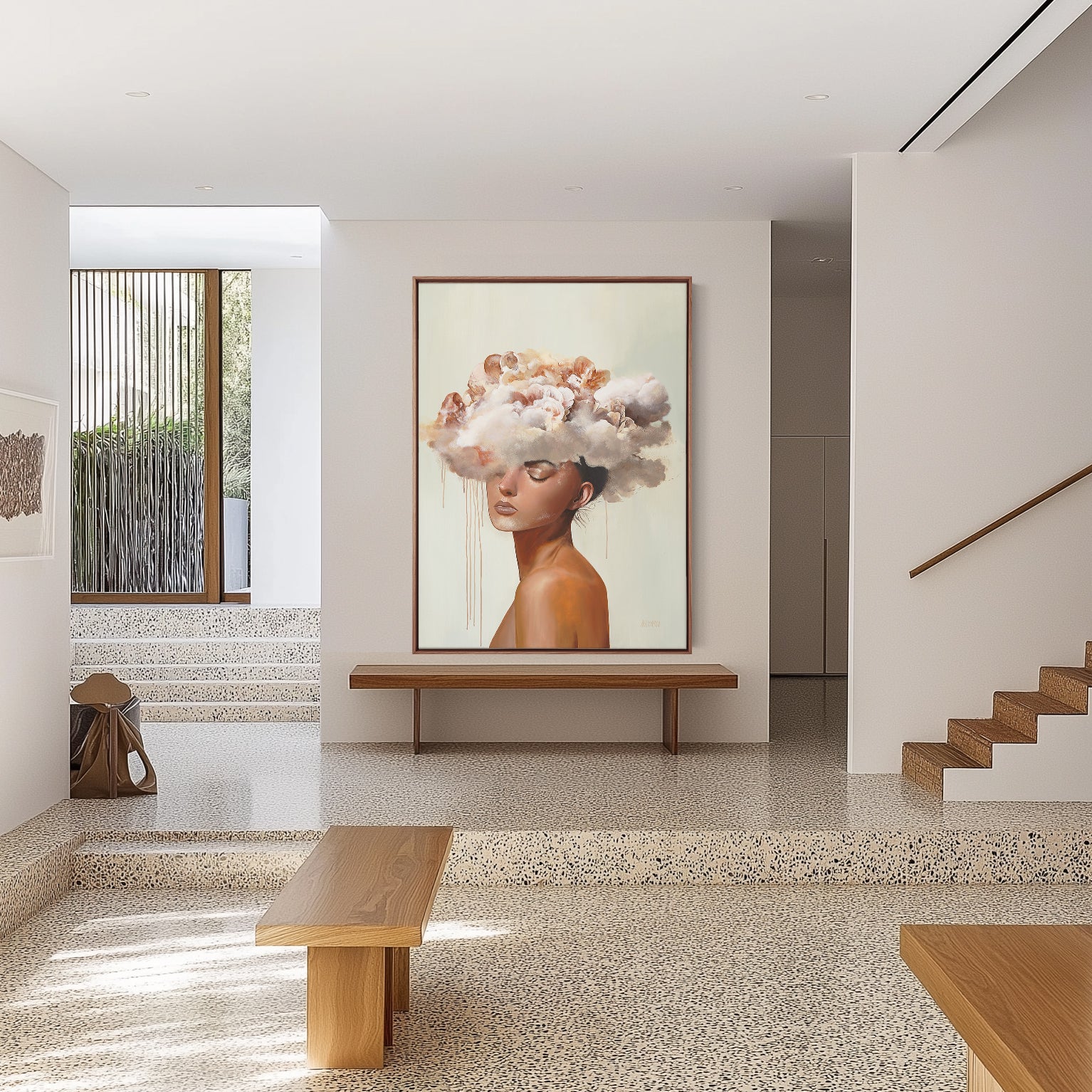 'A Gentle Rain of Thoughts' Original Acrylic Painting