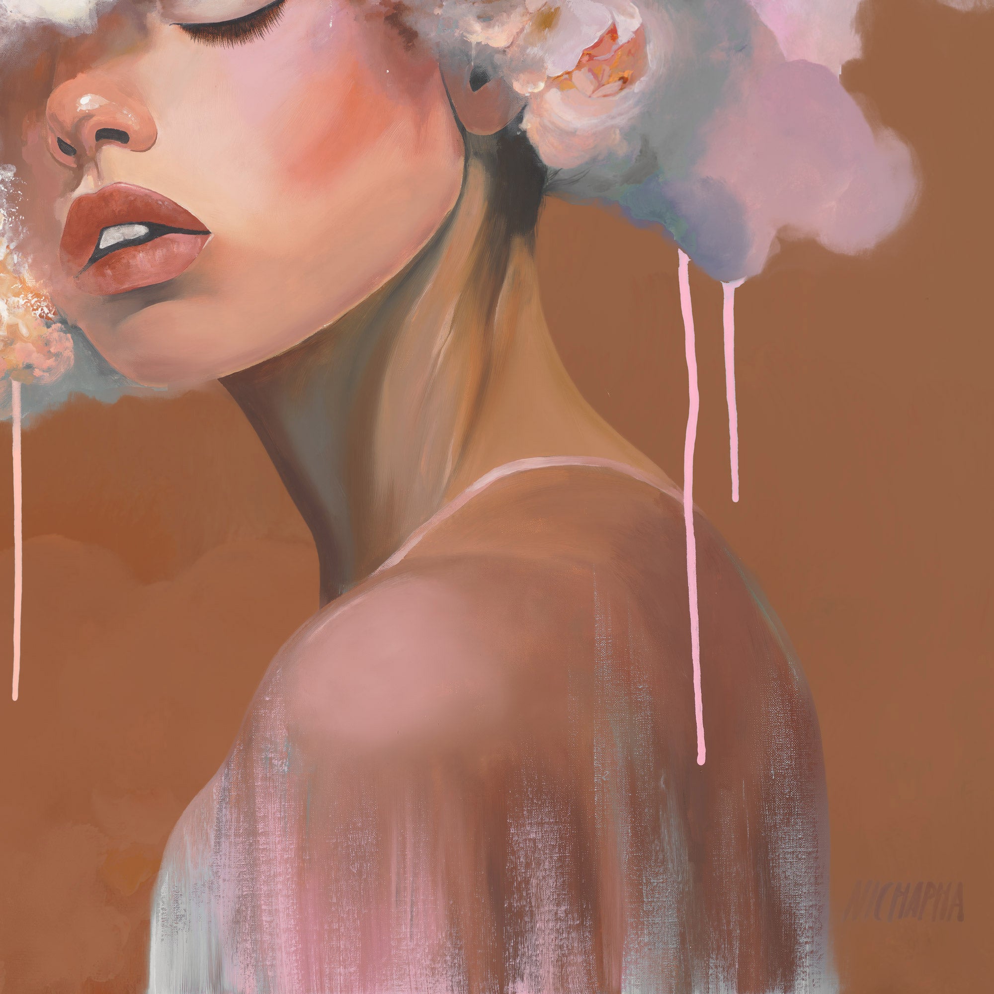 Blush Mirage (Terracotta), Limited Edition Canvas Art Print