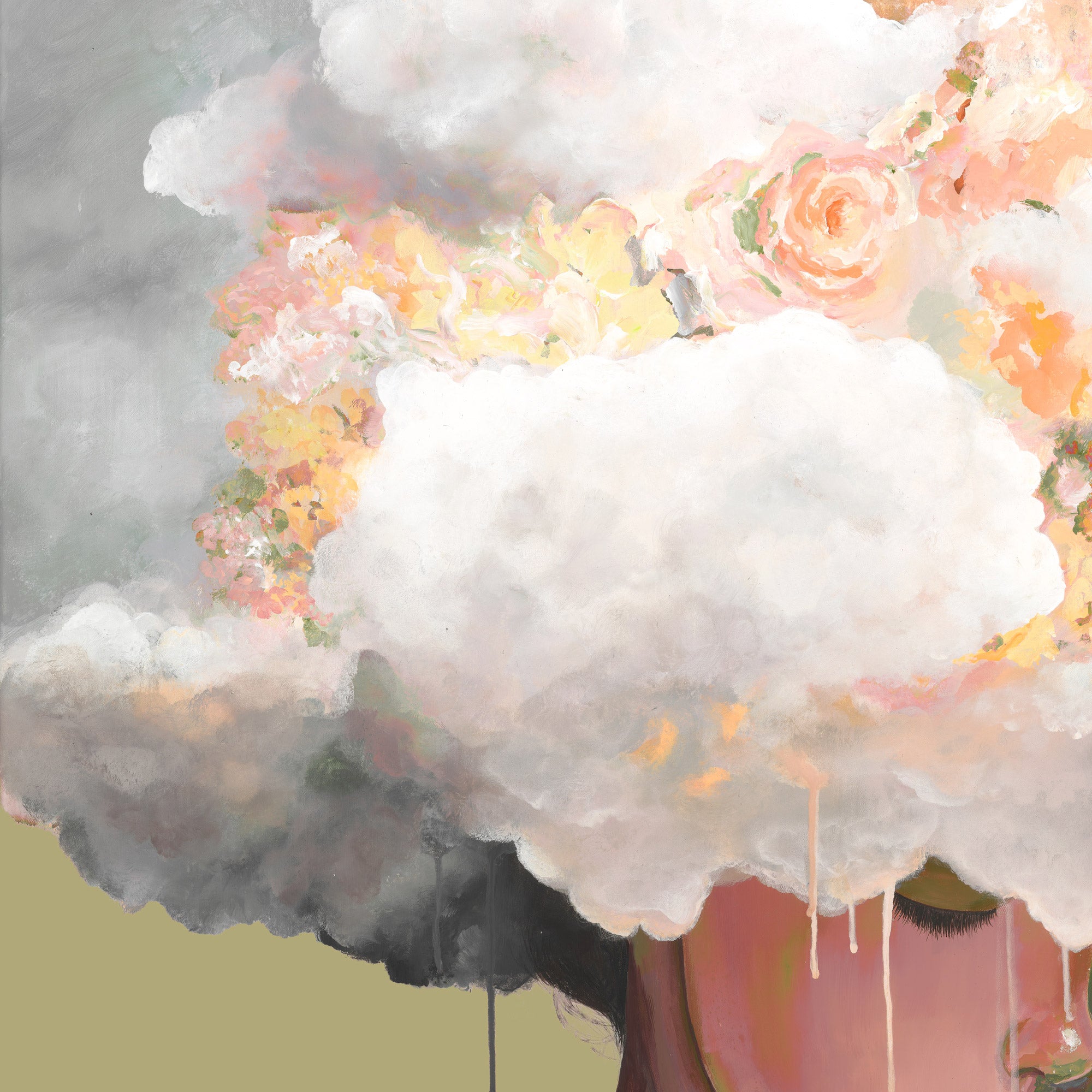 Cloudbound (sage), Limited Edition Canvas Art Print