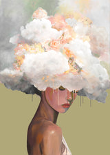Cloudbound (sage), Limited Edition Canvas Art Print