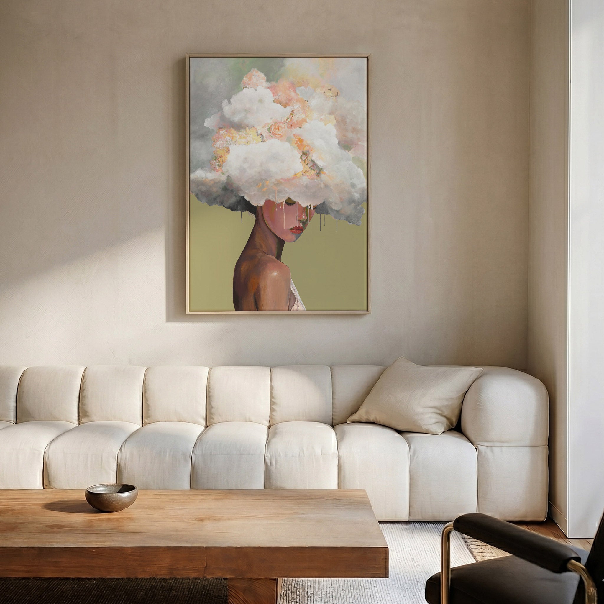 Cloudbound (sage), Limited Edition Canvas Art Print