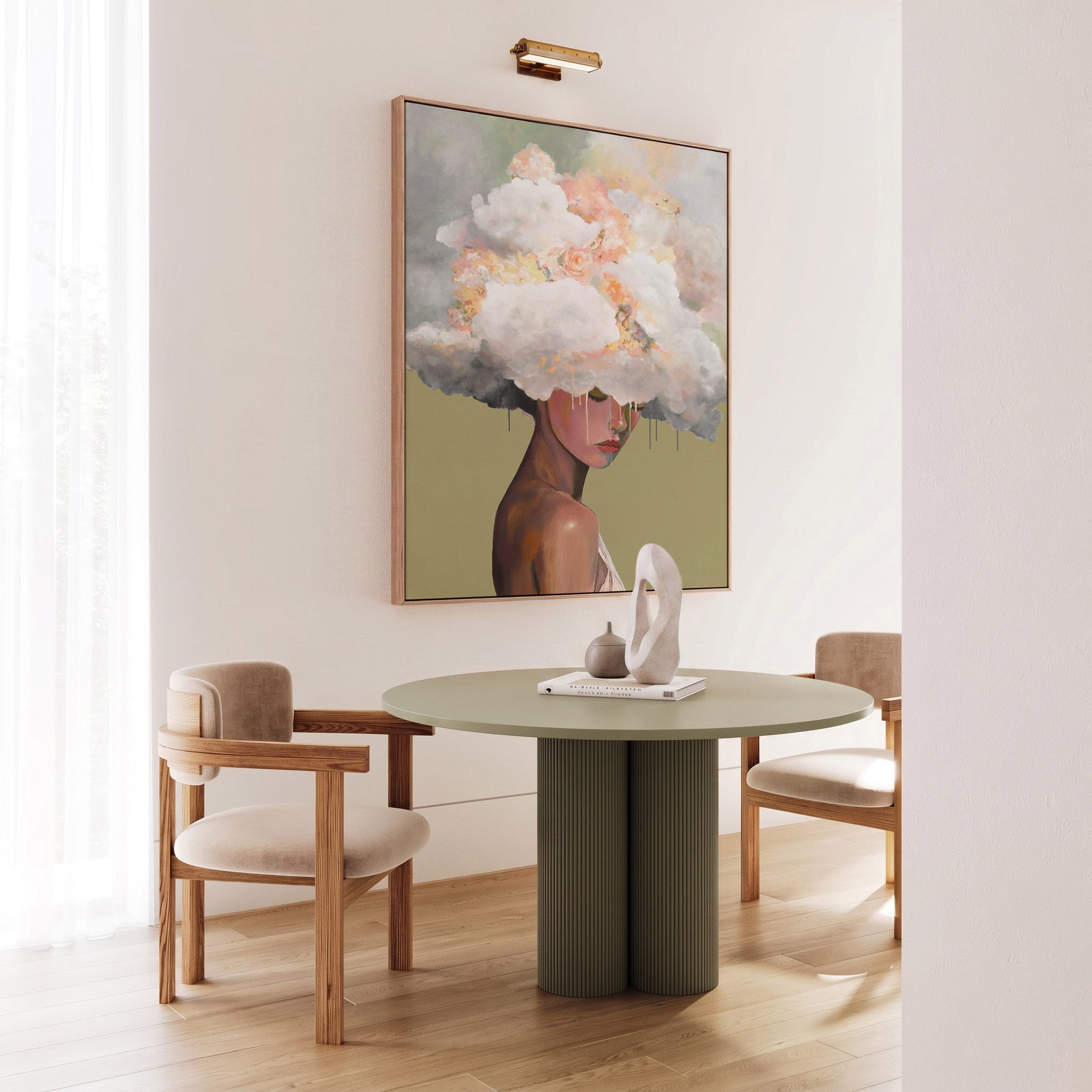 Cloudbound (sage), Limited Edition Canvas Art Print