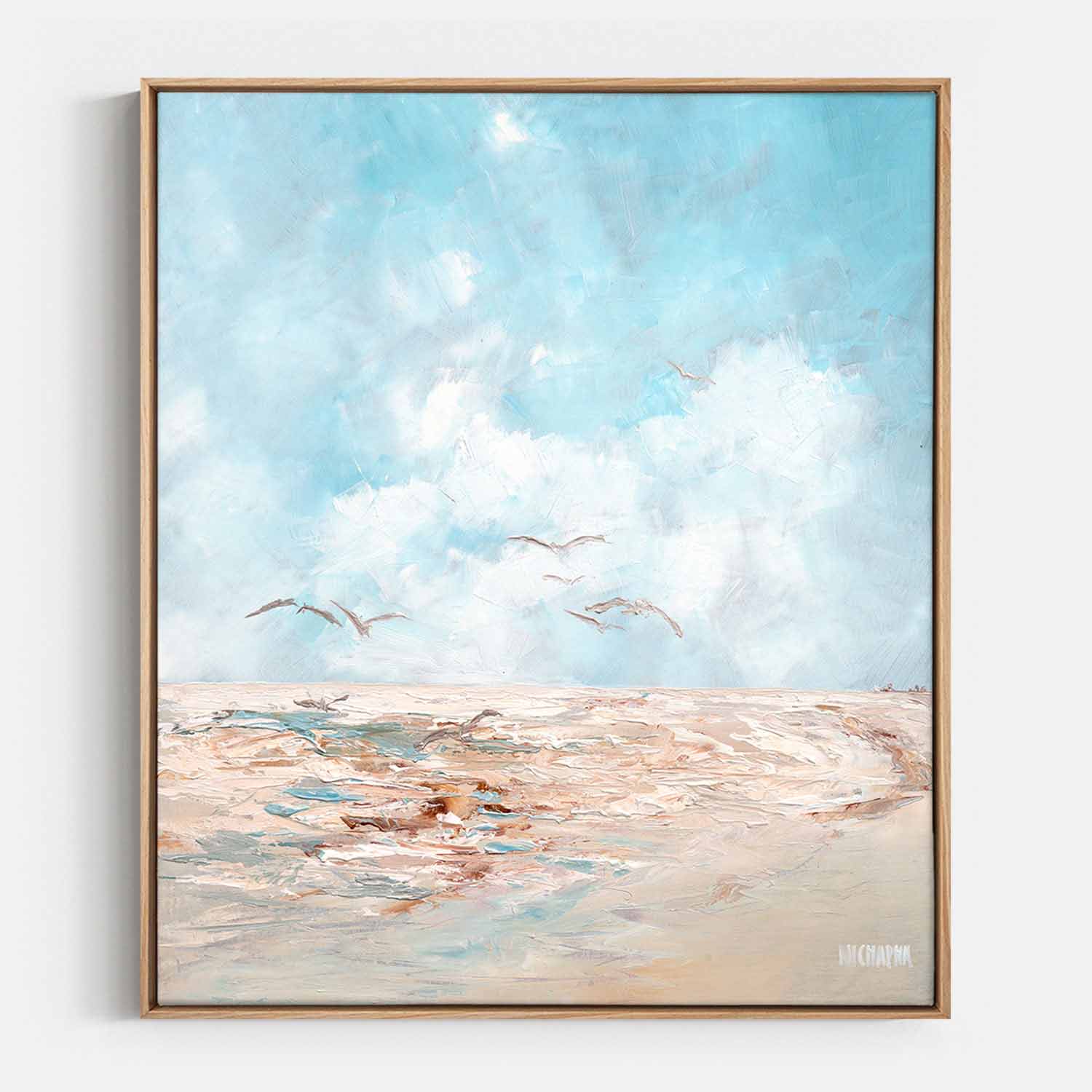 "Serene Melbourne Beachscape" Original Acrylic Painting