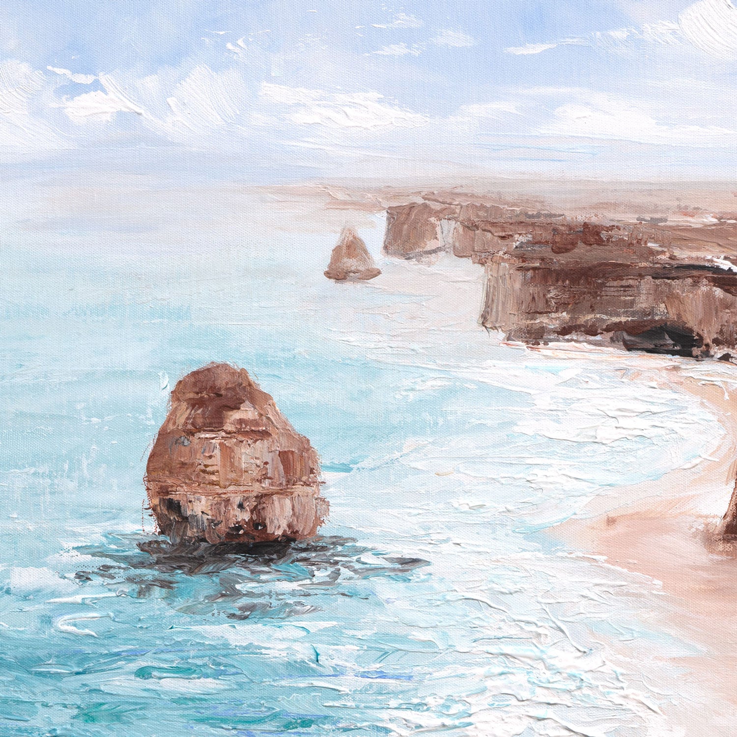 "Journey Along the Great Ocean Road" Original Acrylic Painting