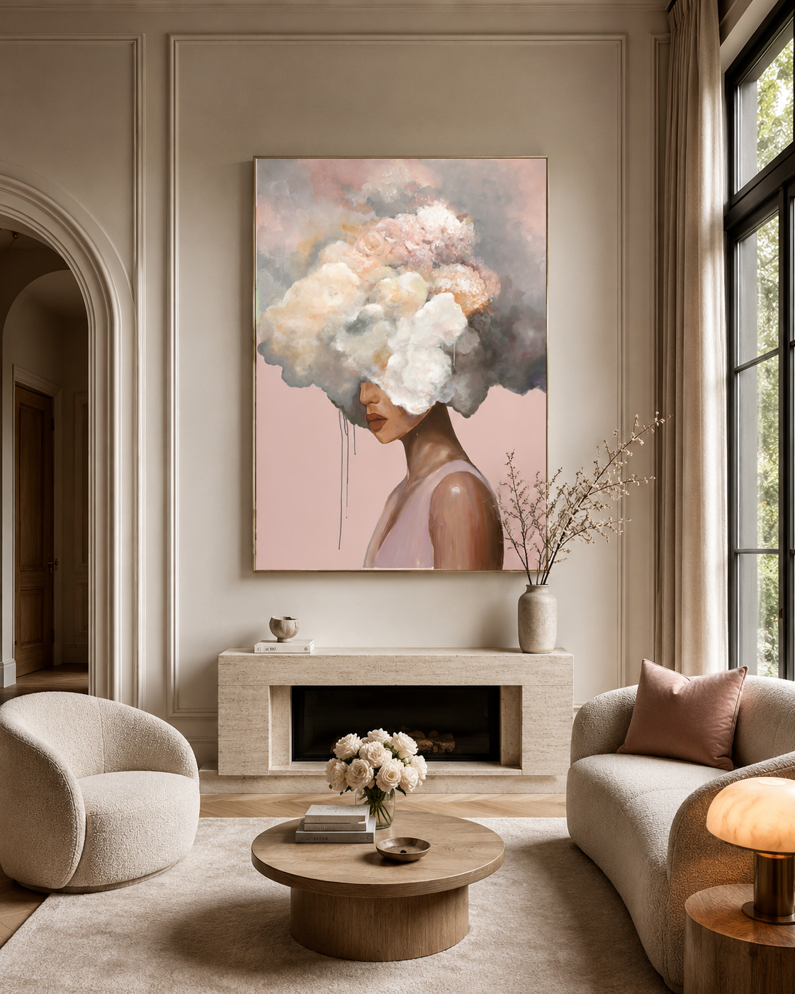 Vapor Dreams (Blush), Limited Edition Canvas Art Print