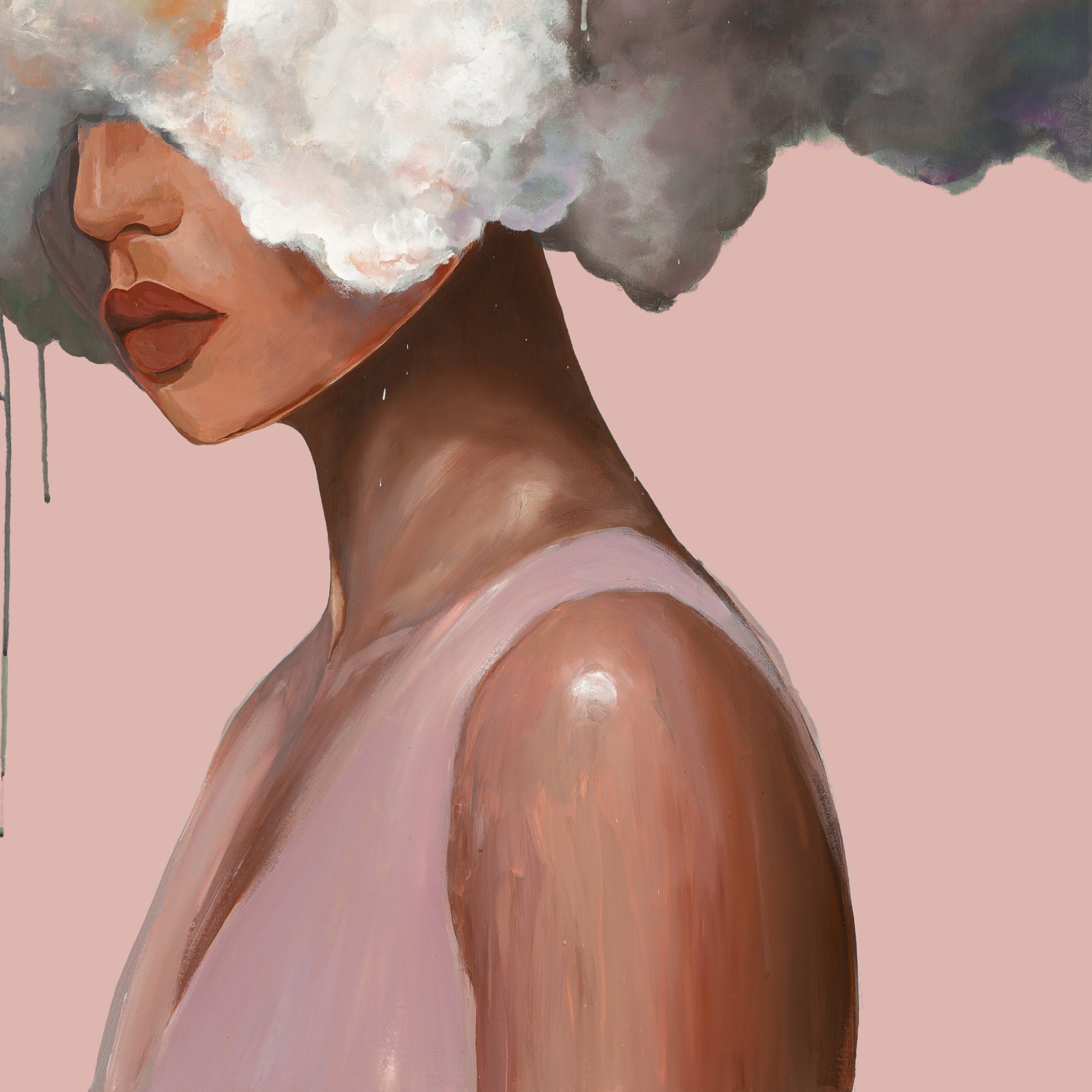 Vapor Dreams (Blush), Limited Edition Canvas Art Print